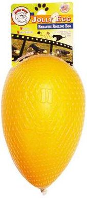 JOLLY PETS 8-Inch Plastic Jolly Egg for Pets, Yellow