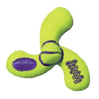 KONG Air Squeaker Spinner Dog Toy, Yellow