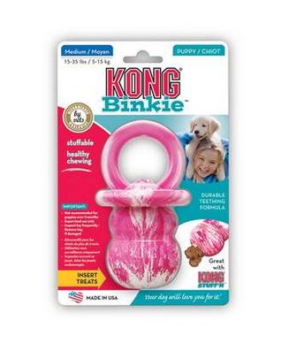 KONG Puppy Binkie Dog Toy, Medium (Colors Vary)