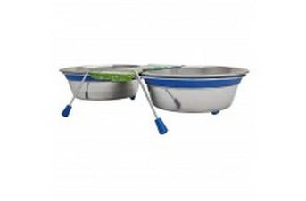 Loving Pet Silent Double Diner Blue 1qt