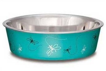 Loving Pets Dragonfly Bella Bowl for Pets, Small, 1-Pint, Turquoise