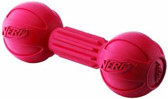 Nerf Dog Barbell Chew Toy, Medium