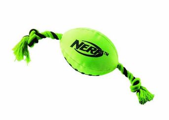 Nerf Dog Plush Tug Football Rope, Large