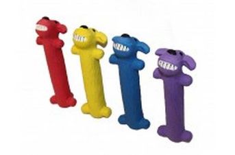 Multipet Loofa Latex Assorted Colors 6in
