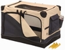 Soft Side Pet Crate, Navy/Tan