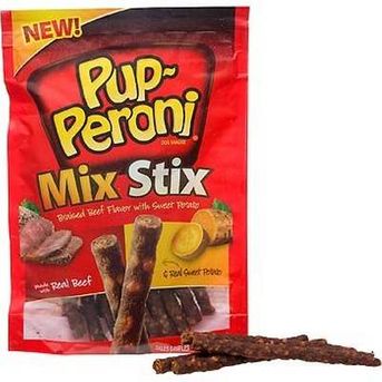 Pup-Puperoni Mix Stix, Braised Beef with Sweet Potato, 5.6 Ounce