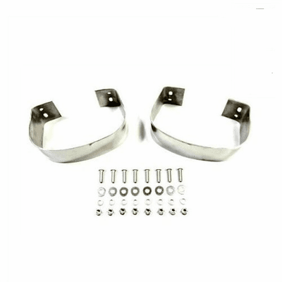 1110801 Rear Bumperettes, Stainless Steel, 76-95 Jeep CJ and Wrangler by Rugged Ridge