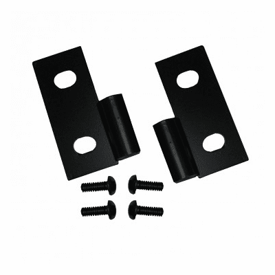 1120203 Lower Door Hinge Brackets, Black, 76-06 Jeep CJ and Wrangler by Rugged Ridge