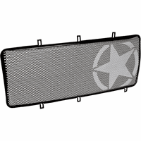 1203421  Grille Insert, Military Star, 07-18 Jeep Wrangler JK by Rugged Ridge