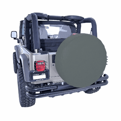 1280215 30-32 Inch Tire Cover, Black Denim by Rugged Ridge