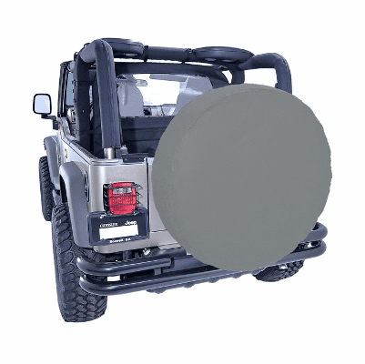 1280409 35-36 Inch Tire Cover, Gray by Rugged Ridge