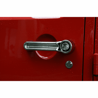 1331111 Door Handle Cover Kit, Chrome, 07-18 Jeep Wrangler by Rugged Ridge