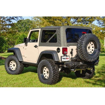 1373636 Khaki Soft Top w/ Tinted Windows, w/o Doorskins Wrangler JK 07-09 2-Door by Rugged Ridge