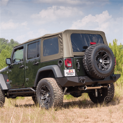 1374136 Khaki Soft Top w/ Tinted Windows, w/o Doorskins Wrangler JK 07-09 4-Door by Rugged Ridge