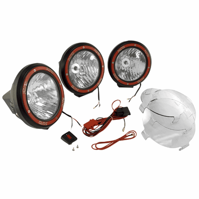 1520564  5-Inch Round HID Off Road Light Kit, Black Composite Housing by Rugged Ridge