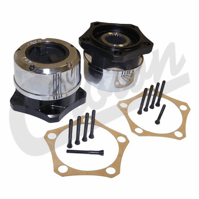 400526 Locking Hub Set, Fits 1981-1986 Jeep CJ5, CJ7 and CJ8 w/ 5-Bolt Flange Mounting