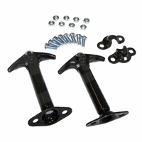 488601 Hood Catch Kit, Black, fits 41-95 Jeep CJ and Wrangler YJ