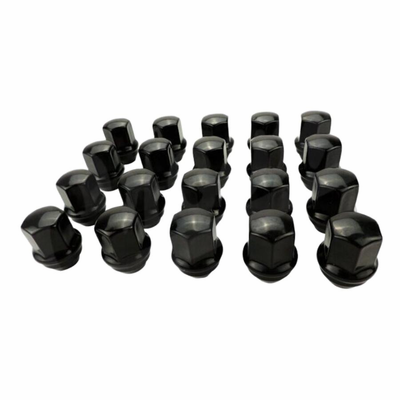 6509422BLK Black 20-Piece Lug Nut Set for 2018-2025 Jeep Wrangler JL, Gladiator JT by Crown