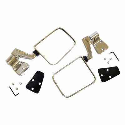 82200834CK Door Mirror Kit, Chrome, 87-06 Jeep Wrangler YJ & Wrangler TJ by Crown