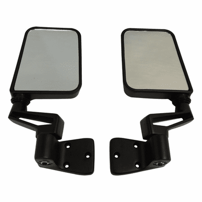 82200834K Black Side View Door Mirror Set for 87-02 Jeep Wrangler by Crown