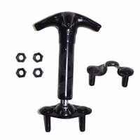 HC4 Black Hood Catch Kit fits 87-95 Jeep Wrangler YJ, Rubber Coated