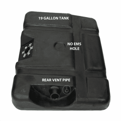 MTS 1973-1978 Ford F-100, F-150, F-250, F-350 Pickup 19-Gal. Rear/Aft Axle Fuel Tank, with Rear Vent Pipe