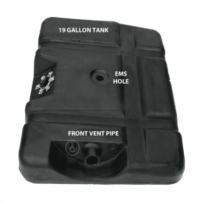 MTS 1973-1979 Ford F-100, F-150, F-250, F-350 Pickup 19-Gal. Rear/Aft Axle Fuel Tank, with Front Vent Pipe