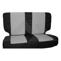 SCP20221  Rear Seat Cover & Belt Cover Set, Black & Gray, 2003-06 Wrangler TJ By RT Off-Road