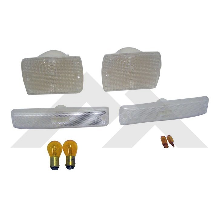 Jeep Wrangler YJ Front Turn Signal Lenses Pair - Amber, Fits 1987-1993 Models | Crown Automotive 9 thumbnail image