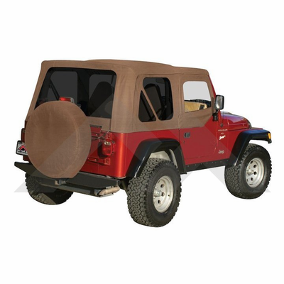 RT10337T Replacement Soft Top, Spice in Color with Tinted Windows for 1997-2006 Jeep Wrangler TJ by Crown