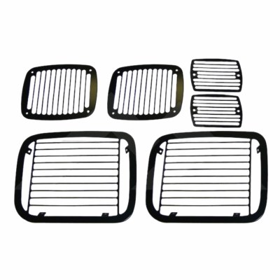 RT26034 Stone Guard Set, Black, 1987-1995 Jeep Wrangler YJ by RT Off-Road