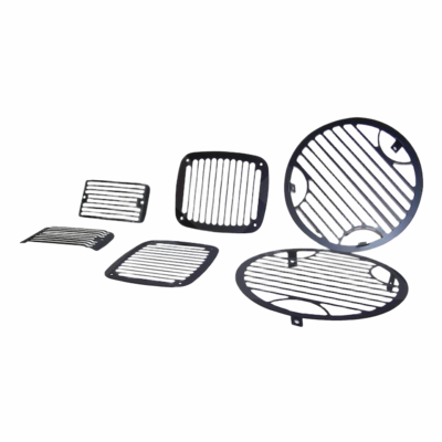RT26048 Stone Guard Set, Billet Black, 1997-2006 Jeep Wrangler TJ by RT Off-Road