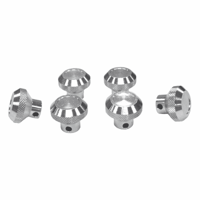 RT27001 Aluminum 6-Piece Dash Control Knob Set for 76-86 Jeep CJ8, CJ7 and CJ8 Models by Crown