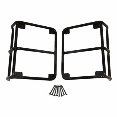 RT28002 Euro Tail Lamp Guards, Black, 2007-2018 Jeep Wrangler JK by RT Off-Road