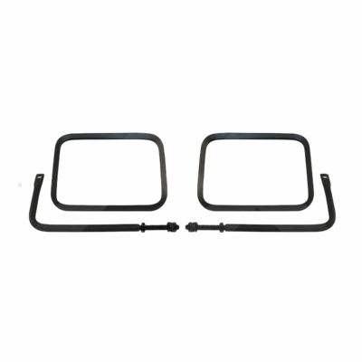 RT30005 Black Trail Mirror Set for 1976-2026 Jeep CJ, Wrangler YJ, TJ, JK, JL and Gladiator JT by Crown