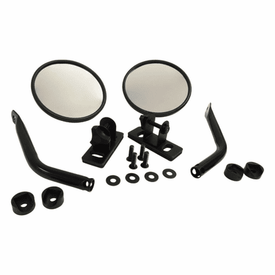 RT30020 Quick Release Mirror Set, fits 76-18 Jeep CJ, Wrangler YJ, TJ, JK by Crown