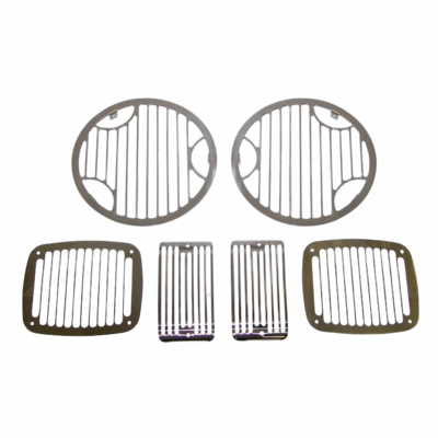 RT34063 Stone Guard Set, Billet Stainless, 1997-2006 Jeep Wrangler TJ by RT Off-Road