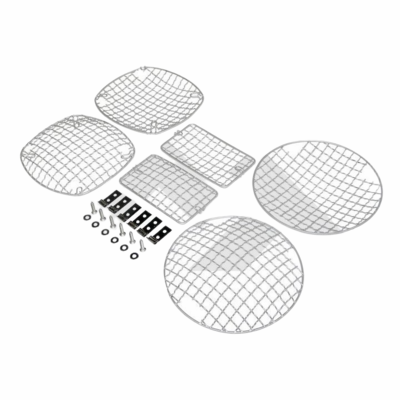 RT34064 Stone Guard Set, Stainless Steel, 1997-2006 Jeep Wrangler TJ by RT Off-Road
