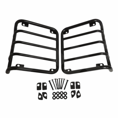RT34102 Tail Light Guards, Black, 2007-2018 Jeep Wrangler JK by RT Off-Road