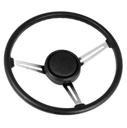 1803108 Steering Wheel Kit with Horn Button Cap, Black 3 Metal Spoke