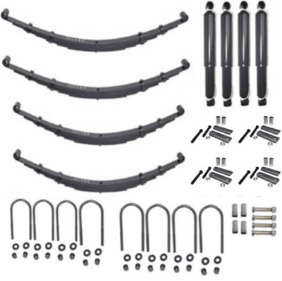 Complete Suspension Rebuild Kit, Heavy Duty, fits 1958-1971 Jeep CJ5 and CJ6 Models by MJW