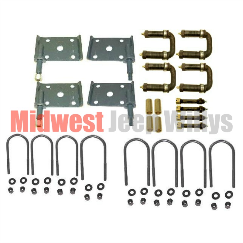 Jeep Part HardwareM38A1 Suspension Hardware Kit, Greaseable Shackles