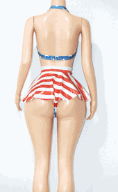 3 pc american flag sk set w/g string