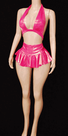  3pc hologram sk set w/g-string