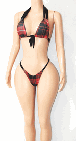 3pc ruffle sk set w/g-string