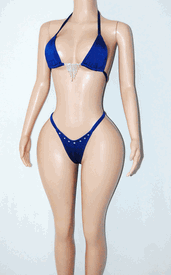 Big dangle rhinestone y-back set (2colors)