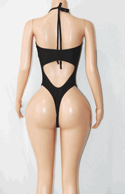Big square rhinestone cut out monokini (10colors)