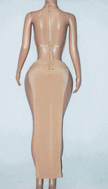 Bing dangle rhinestone gown