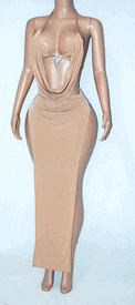 Bing dangle rhinestone gown