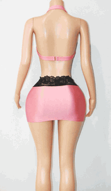 Black lace trim sk set (7colors)